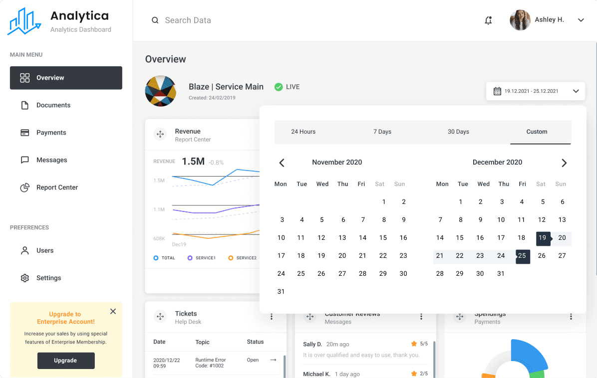 analytica customize date